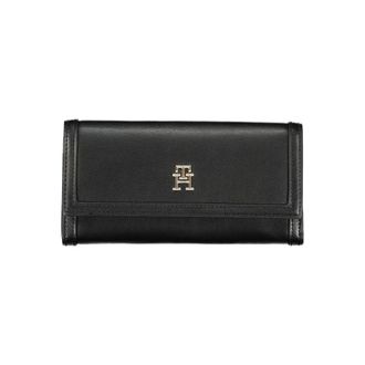 Tommy Hilfiger Accessoires, Dames, Zwart, ONE Size, Elegante Portemonnee met Dubbel Compartiment