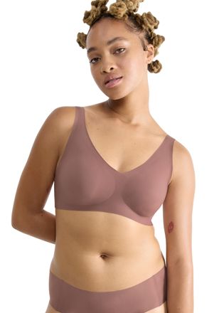 sloggi Bustier SLOGGI ZERO Feel 2.0 Bralette, Damen, Gr. XXL, N-Gr, braun (cacao), Single Jersey, Obermaterial: 76% Polyamid, 24% Elasthan, BHs Bustier, naht