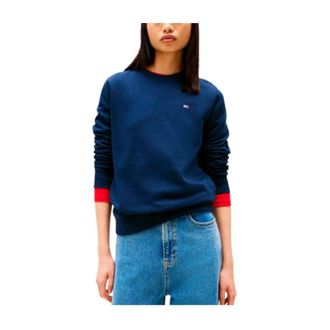 Tommy Hilfiger Reg Flag Sweatshirt - Dames - Ronde hals truien - Blauw - S - Truien & Vesten