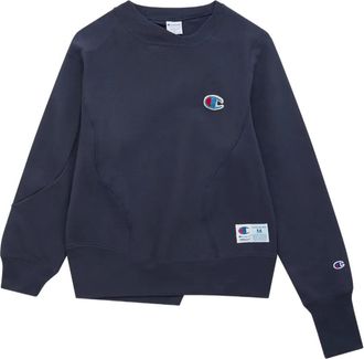 Undercover x Champion sweater met patchwork en ronde hals - Blauw