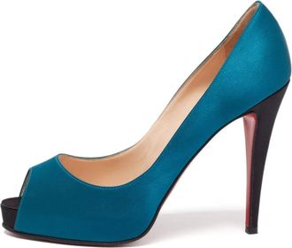 Christian Louboutin Sandali in raso 125mm - Blu