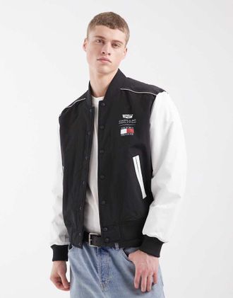 Tommy Hilfiger x Cadillac F1 - Giacca bomber nera e bianca-Bianco