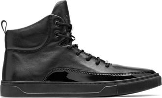 Kazar Zwarte sneakers voor mannen - Heren - Sneakers - Zwart - 42 EU - Leer - Schoenen