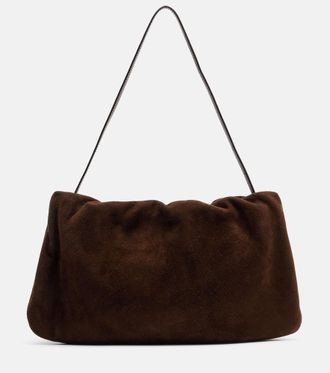 The Row Bourse Medium suede shoulder bag