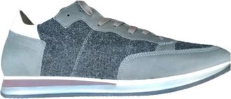 Philippe Model Tropez Sneakers met Boucl&eacute; Stof - Heren - Sneakers - Grijs - 45 EU - Schoenen