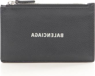 Balenciaga Black Leather Coin Purse/Coin Case (Pre-Owned)