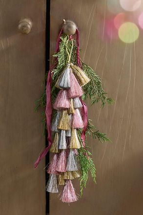 Terrain Tasseled Charm Ornament, Colorful