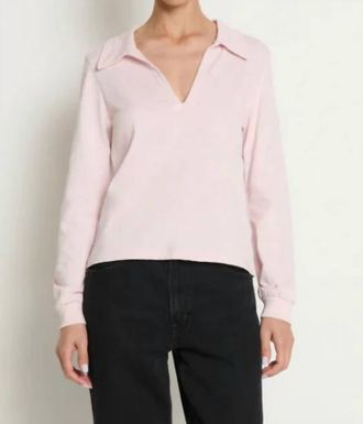 Nation Ltd Kimberley Polo Tee In Blush