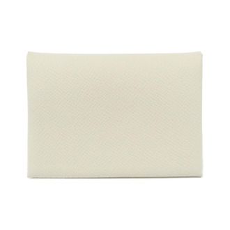 Herm&egrave;s White Epsom Leather Coin Purse/Coin Case (Pre-Owned)