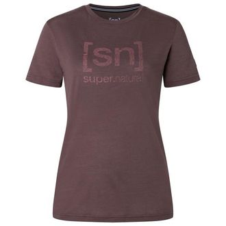 super.natural Logo Lines Tee Merinoshirt f&uuml;r Damen | raisin / roan rouge