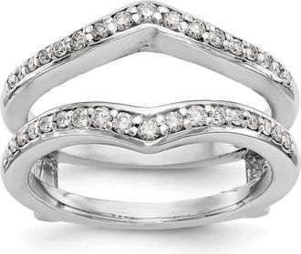 Diamond2Deal 14k White Gold Lab Grown Diamond Wedding Band Ring 1/2Ct Clarity- VS Color- D-E