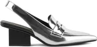 United Nude Raila Loafer Mid Pumps in Silver at Nordstrom, Size 39