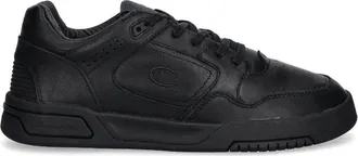 Champion logo-embroidery sneakers - men - Leather/Rubber/Fabric - 42.5 - Black