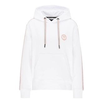 Carlo Colucci Basic Hoodie - Dames - Hoodies - Wit - 2XL - Katoen - Hoodies & sweatvesten