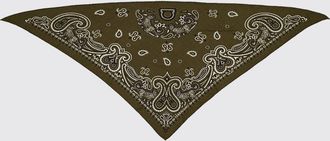 Ferragamo Sciarpa triangolare Arabesque in cashmere e lana con logo
