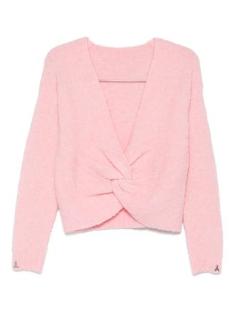 Patrizia Pepe twist-embellished jumper - women - Wool/Acrylic/Polyester/Spandex/Elastane - II - Pink