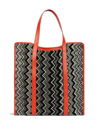 Missoni Home Borsa tote Keith con stampa a zigzag - Nero