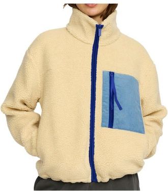 Selfhood Pocket Teddy Fleecejacke f&uuml;r Damen | beige