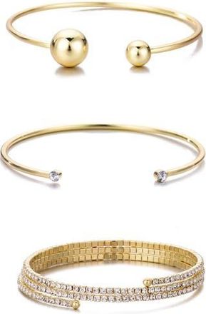 Adornia Set of 3 Assorted Bracelets in Gold at Nordstrom Rack