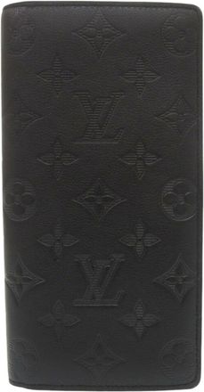 Louis Vuitton Noir Monogram Shadow Long Wallet (Bi-Fold) (Pre-Owned)