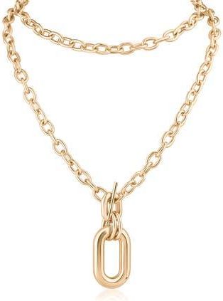 Jardin Oval Interlocking Link Pendant Necklace in Gold at Nordstrom Rack
