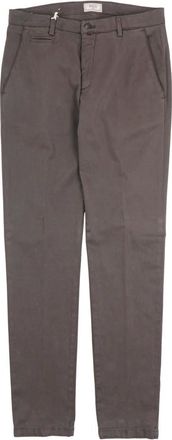 BRIGLIA 1949 Chinos, male, Brown, Size: S Slim-fit Chinos