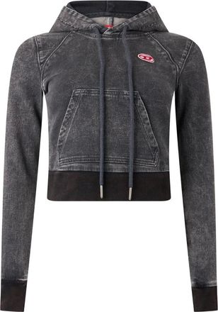 Diesel D-Angy Hood NE - Dames - Sweatshirts & Hoodies - Grijs - Maat: XS Katoen