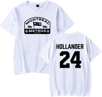 Generic Heated Rivalry Hollander 24 Merch T-Shirt Unisex Casual Crewneck Short Sleeve Tee (4XL,White)