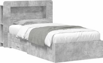 vidaXL Estructura De Cama Con Almacenamiento Gris Hormig&oacute;n 75 X 190 Cm Vidaxl