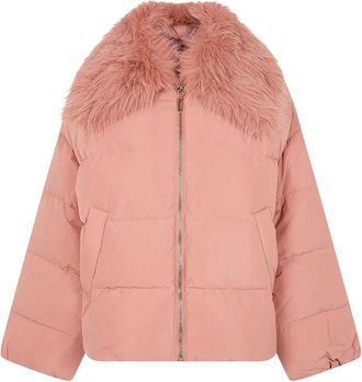 Twinset Korte Donsjas - Dames - Winterjassen - Roze - S - Jassen