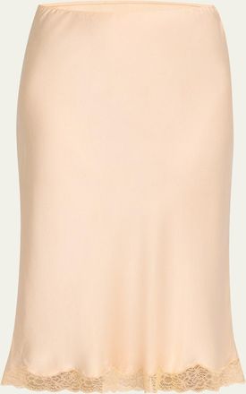 The Row Irene Silk Slip Skirt