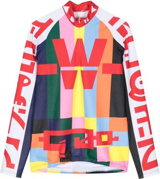 Walter Van Beirendonck Cosmic Dancer graphic-print top - men - Elastane/Polyamide - M - Red