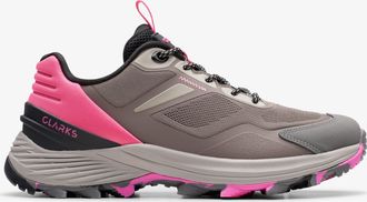 Clarks Laila Trail Grijze Combi Sneakers