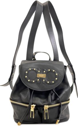 Ferragamo Black Leather Backpack (Pre-Owned)