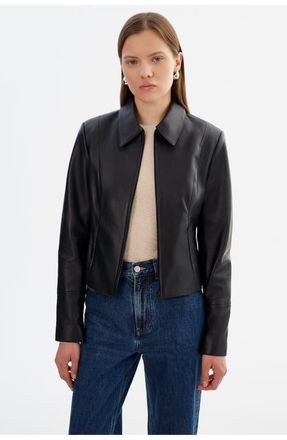 LaMarque Oceana | Fitted Leather Jacket in Black at Nordstrom, Size Xx-Small