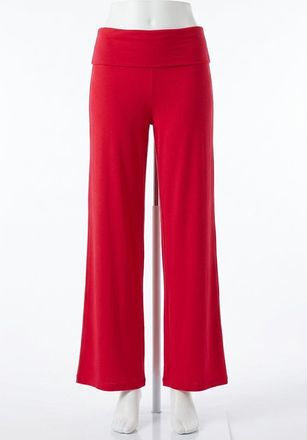 Z Supply Essential Fold Over Pant In Kiss Me Red