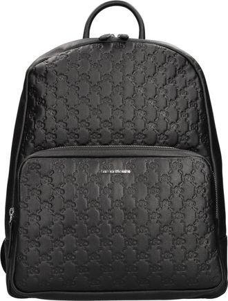 Harmont & Blaine Leren en imitatieleer rugzak - Heren - Rugzakken - Zwart - ONE Size - Leer - Tassen