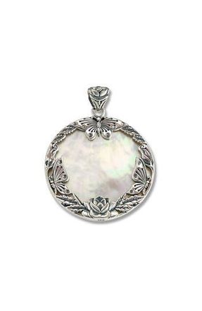 Samuel B. Sterling Silver & Mother-of-Pearl Pendant in White at Nordstrom Rack