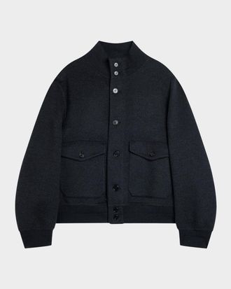 Dunhill Men & apos;s Double-Face Wool & Cashmere Bomber Jacket