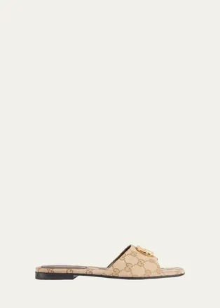 Gucci Marmont GG Canvas Slide Sandals