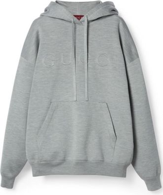 Gucci Grey Logo Hood Sweatshirt & Hoodie