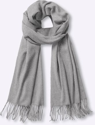 Heine Modeschal HEINE, Damen, grau (hellgrau), Viskose, Modet&uuml;cher Modeschal