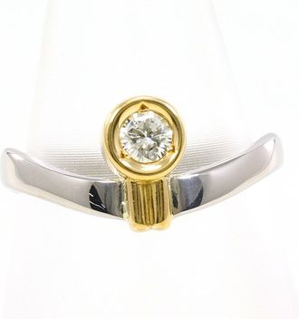 C&A Platinum Yellow Gold Yellow Gold (18K) Platinum 900 Band Ring (Pre-Owned)