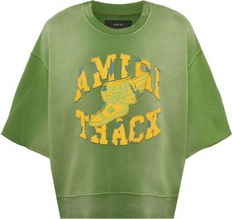 Amiri crew-neck short-sleeve sweatshirt - men - Cotton - XXXL - Green