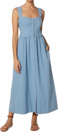 Cleobella Womens Esther Ankle Dress In Dusty Blue