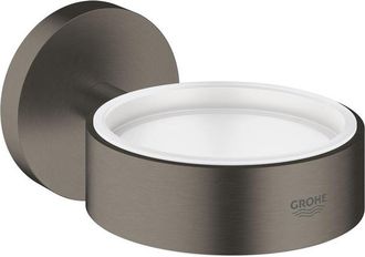GROHE Essentials Wandhouder - voor zeepdispenser/glas - brushed hard graphite (antraciet)