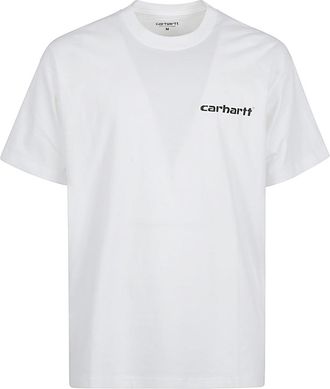 Carhartt Work in Progress White Logo Cotton T-shirt