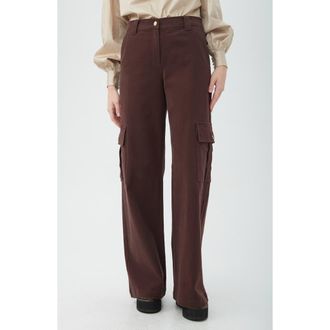 Trina Turk Haden Stretch Cotton Cargo Pants in Mudcloth at Nordstrom Rack, Size 12