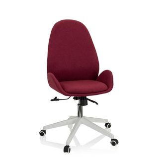 hjh OFFICE Silla Home Office Tela Burdeos