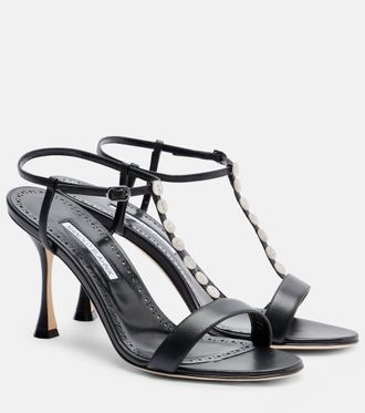 Manolo Blahnik Imbosan leather sandals